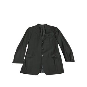 Ermenegildo Zegna Blazer Men's 40" PTP Black 3 Button wool Saks 5th Ave